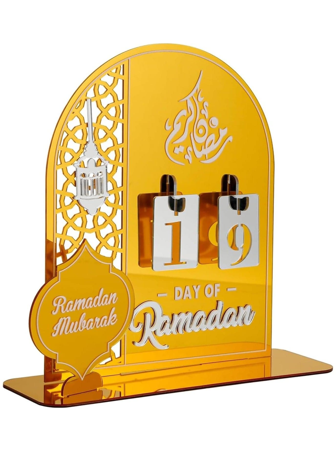 Ramadan Countdown Calendar Acrylic Eid Ramadan Table Decorations Mubarak Advent Countdown Calendar Craft Ornament Eid Calendar Decorations for Home Kids Gifts