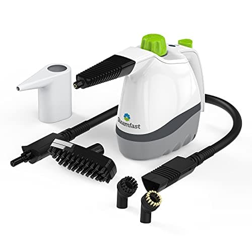 Steamfast SF-210 Handheld Steam Cleaner, 6 Accessories Included, 12-Foot Power Cord, Chemical-Free Steam, Heats Up in 3 Minutes, 6-Ounce Water Tank, Powerful Steam Removes Dirt, Grime, Grease and More