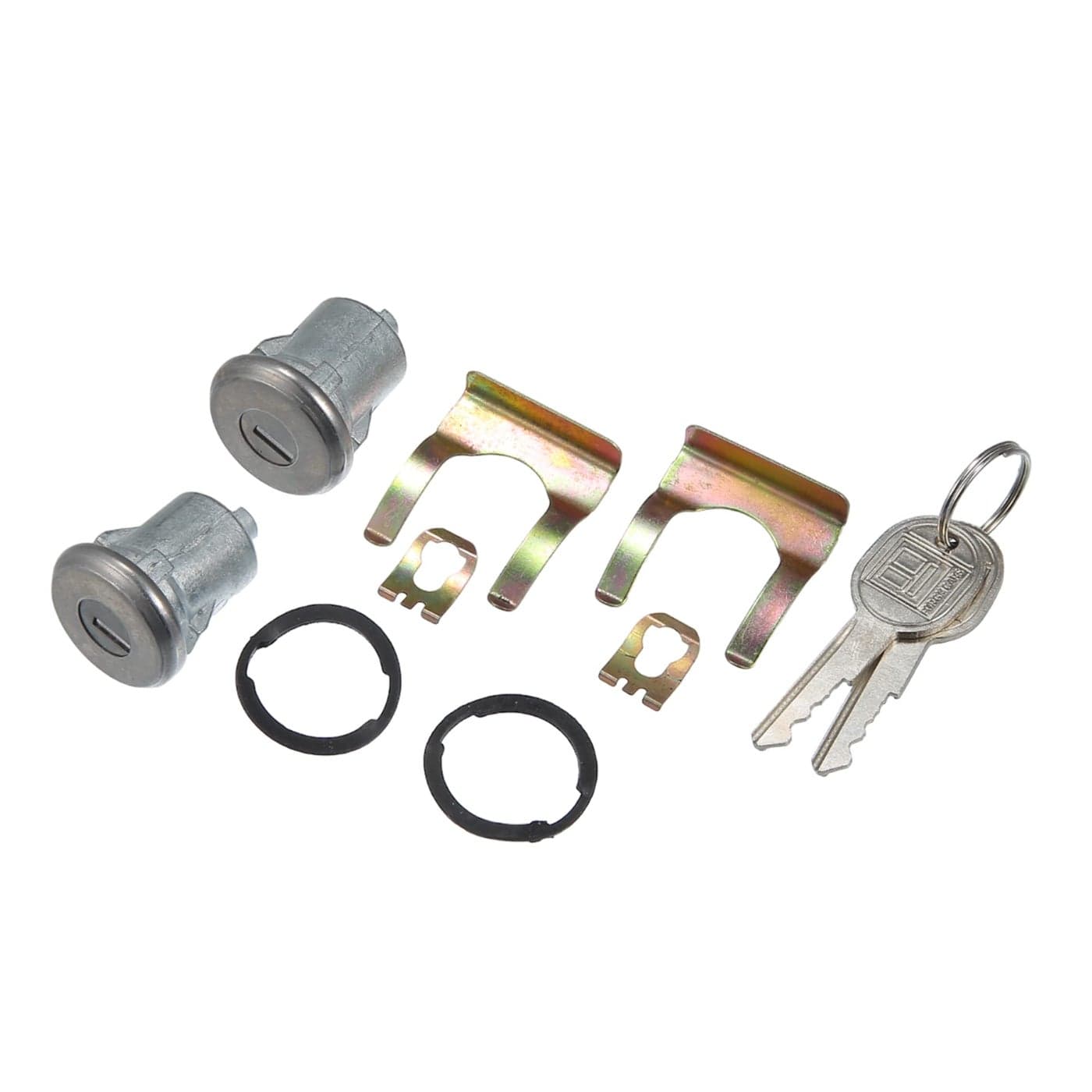 X AUTOHAUX 1 Set 5070006 DL15802 Car Door Lock Cylinder WKeys for Chevy Truck C10 C20 C30 19651987 for Chevy Camaro 19671969