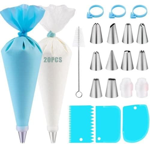 Cake Decorating Items, Baking Tools, Piping Bags and Nozzles Set, 40 Pcs Cake Decorating Kit for Baking & Cake Decorating, Reusable Icing Piping Kit