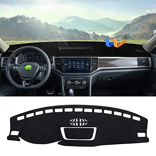 Autorder Dashboard Cover Mat for Volkswagen Atlas 2018-2023 VW Atlas Cross Sport Accessories Dash Cover Flannel Dash Mat Sunshade Glare UV Rays Protector