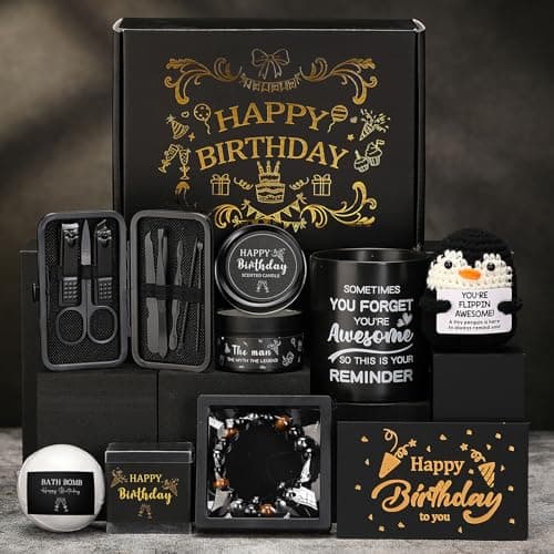 Birthday Gifts Set for Men Premium Personal Care Gift Box for Him Boyfriend Husband Dad Grandpa Friend Brother Family Birthday Presents for Son Coworker Male Gifts Ideas