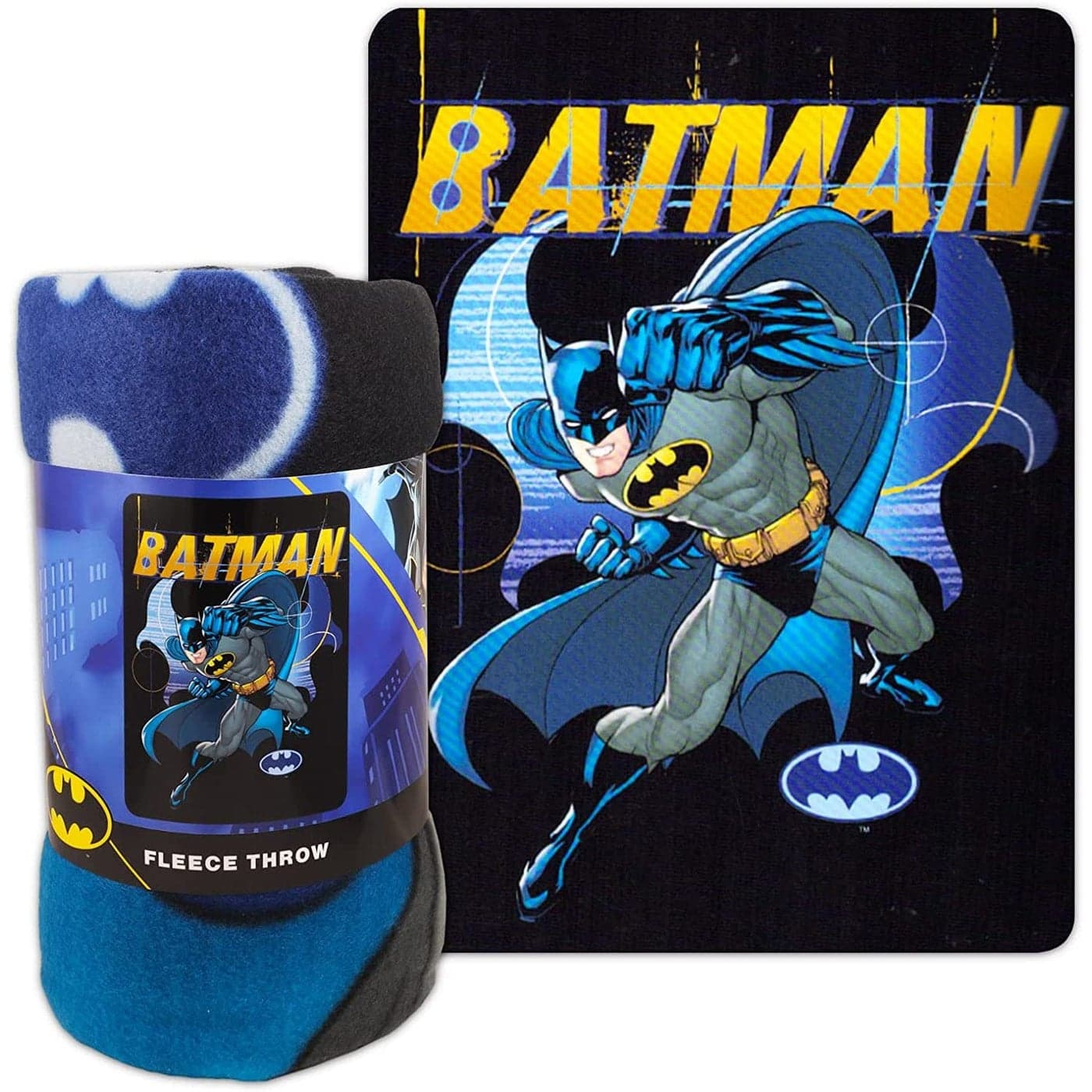 Batman Fleece Blanket 45 x 60 Batman Bedroom Decor Bundle with Stickers and More for Kids Toddlers Children Plush Blanket Soft and Exceptionally LongLasting