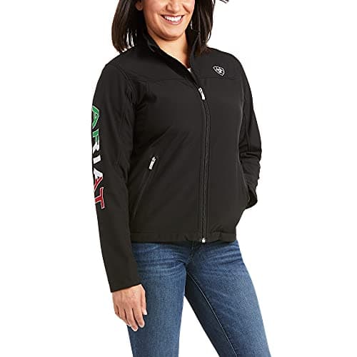 Ariat Female Classic Team Softshell MEXICO Water Resistant Jacket Black X-Large