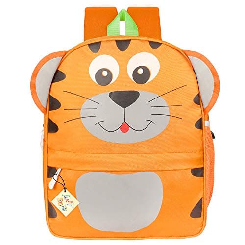 Frantic Kids Soft Animal Cartoon Travelling School Bag Soft Plush Standard Backpack Boys Girls Baby For 2 To 5 Years Baby/Boys/Girls Nursery, Preschool, Picnic(Puorangetiger) Standard
