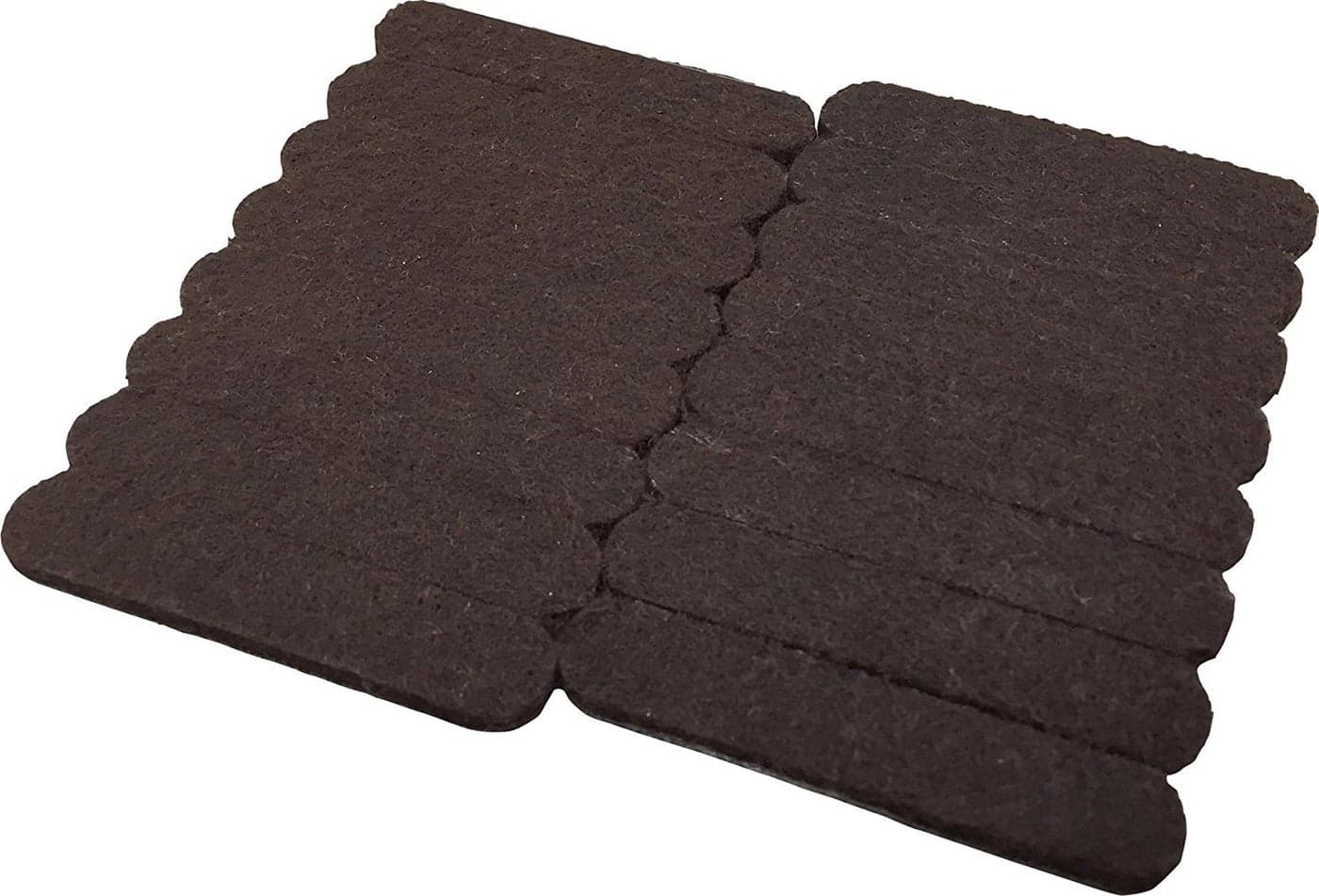 Shepherd Hardware 9865 12Inch x 258Inch Heavy Duty SelfAdhesive Felt Furniture Strips 16Pack Brown