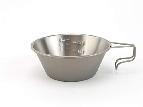 Snow Peak’s Titanium Sierra Cup, E-104, Japanese Titanium, Lifetime Product Guarantee, Lightweight, Compact for Camping or Backpacking