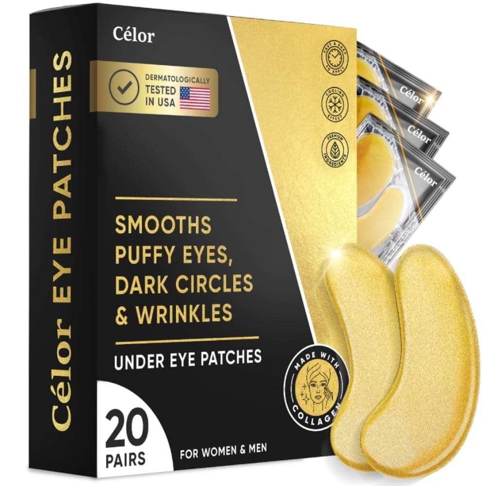 Under Eye Patches 20 Pairs Eye Patches For Puffy Eyes And Dark Circles Under Eye Mask For Beauty Personal Care Under Eye Mask Amino Acid Collagen For Dark Circles And Puffiness by Celor