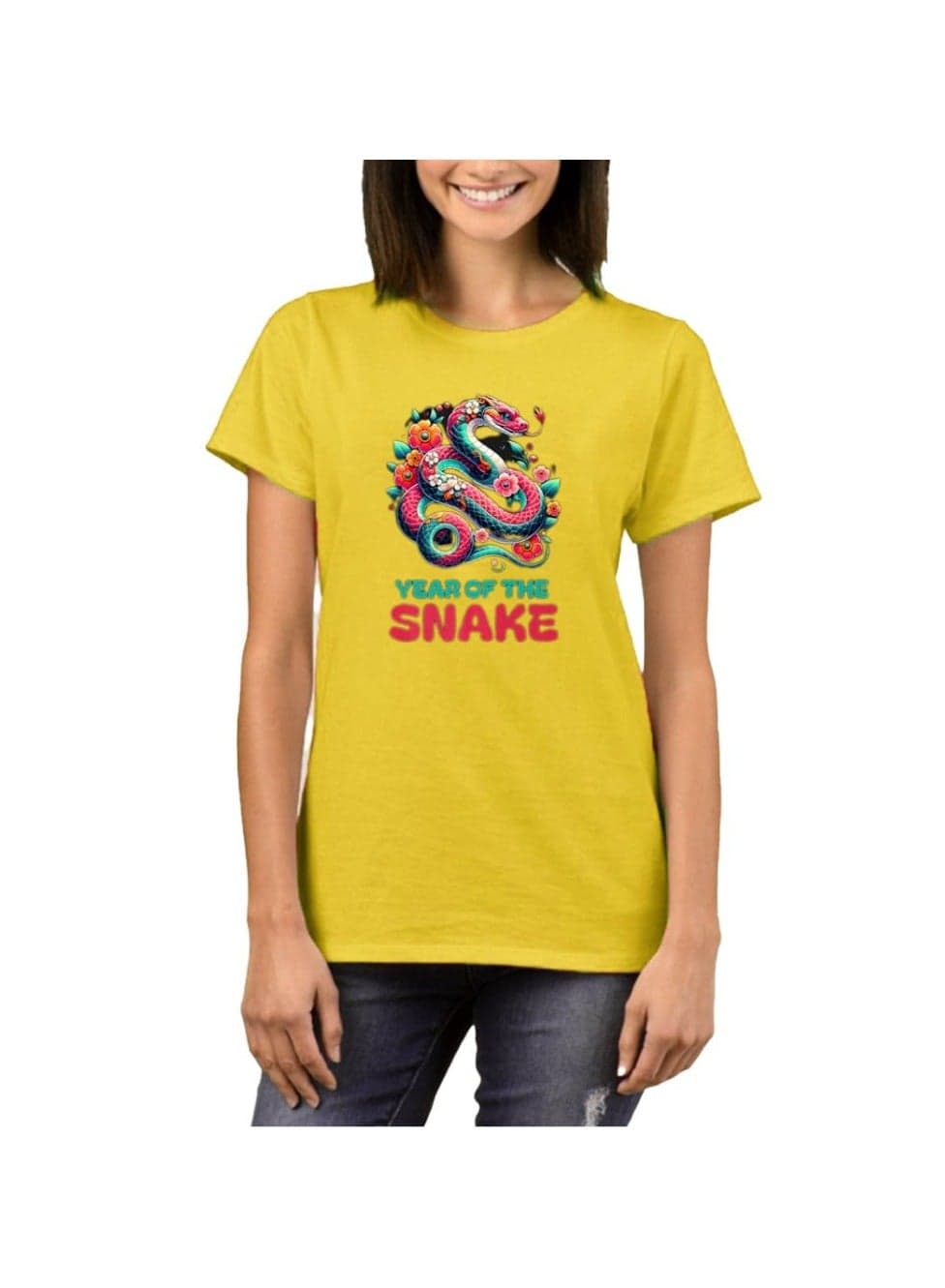 Chinese New Year T-Shirt For Women–Printed Design Short Sleeve Round Neck Cotton Tshirt For Women–Comfortable And Stylish T-Shirt For Celebrations Day