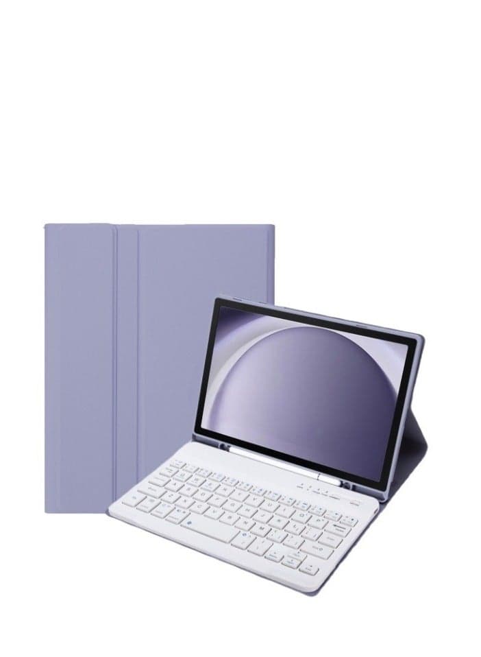 Bilingual Keyboard Case Compatible with Samsung Galaxy Tab A9 Plus 11-inch SM-X210/X216/X218 Slim PU Cover Detachable Wireless Galaxy Tab A9 Tablet Keyboard Case with Pen Holder