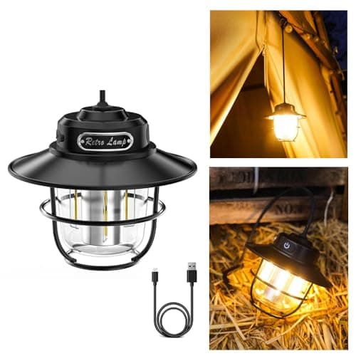 LED Rechargeable Outdoor Camping Light Mini Portable Tent Emergency Light New Horse Lamp 4Speed Mode White and Warm Light Amber and Warm White Light