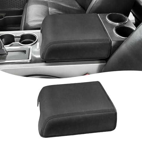 Eaglecover Center Console Cover for Ford F150 XL XLT 2004-2014, Expedition 2007-2014, Lincoln Mark LT 2006-2008, PU Leather Middle Armrest Cusion Protector, Bucket Seat Only, Anti-Scratch