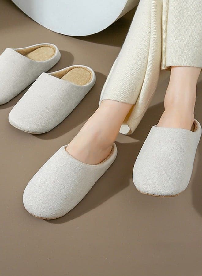 Non-slip Slippers for Men and Women, Comfort Knitted Cotton Slippers, High Resilience Home Slippers, Soft Lightweight Slippers, Washable Flat Slippers, Household Slippers for Indoor & Outdoor