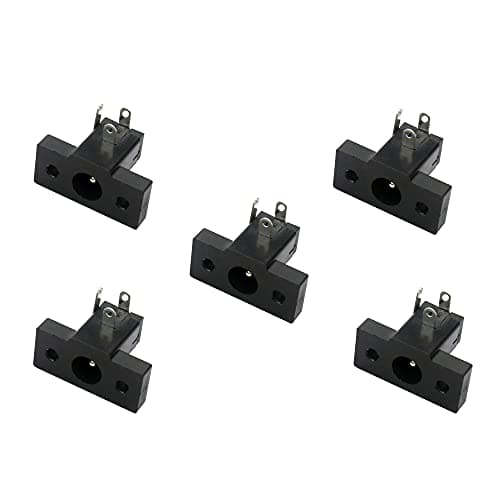 Electronic Spices 5 Pcs PCB Mount 3.5Mm 3 Pin DC Female Power Jack Connector Socket