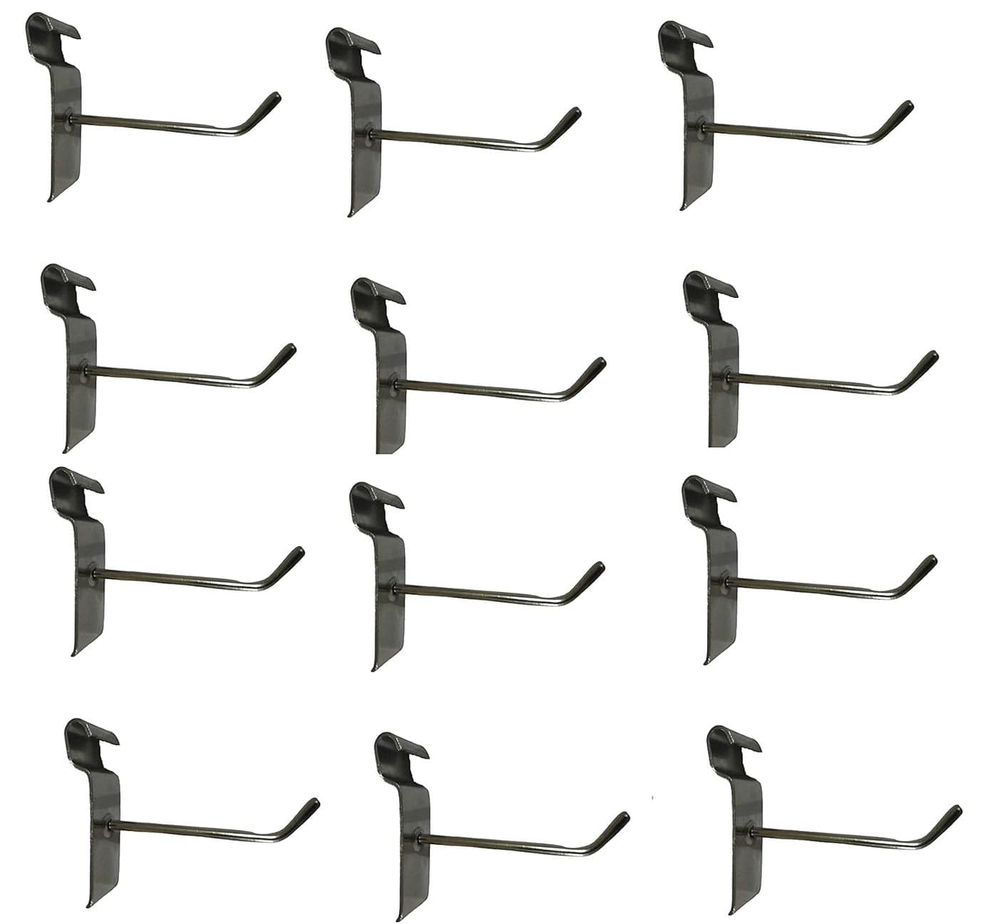 Q1 Beads Stainless Steel 12 Pcs 6 inches Jali Grid Panel Hooks for Retail Display Gridwall Panel Hook Made in 5 mm Rod 12 Pack Chrome
