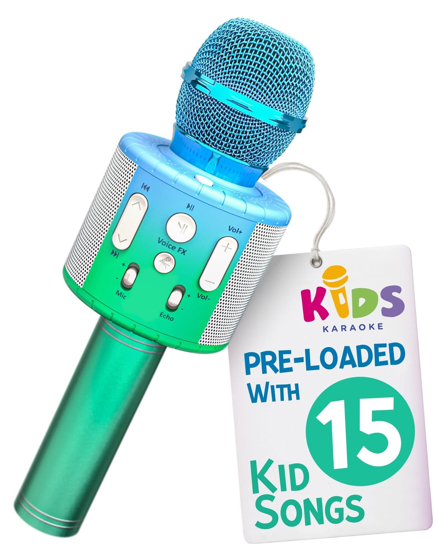 Move2Play, Kids Karaoke Microphone | Includes Pre-Loaded Songs & Bluetooth | Kids Birthday & Easter Gift | Toy for All Ages 2, 3, 4, 5, 6+ Year Old Girls, Boys & Toddlers