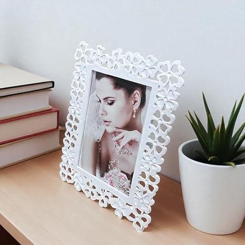 Art Street Decoralicious Flower Design Table Photo Frame for Home and Office Table Décor, Valentine Day Gift, Mothers day Gift, (Photo Size 4x6 Inch)