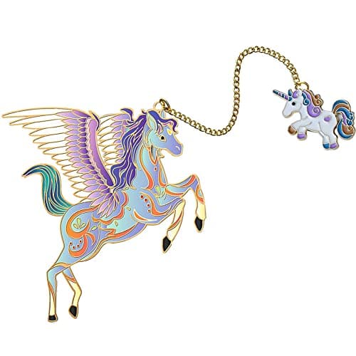 BLBMH Unicorn Bookmark Cute Metal Bookmarks for Kids Book Lovers Girls Exquisite Anime Book Markers Readers Gift Best Friends -U2