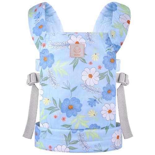 GAGAKU Baby Doll Carrier for Girls Toddlers Kids Toy Carriers with Adjustable Straps Reborn Doll Accessories Blue