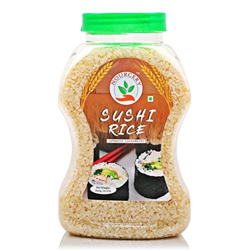 Nourcery Sushi Rice, 600g | Authentic Short Grain Japanese Sushimeshi | Vacuum Sealed for Freshness | Ideal for Sushi, Onigiri, Asian Dishes & Daily Cooking