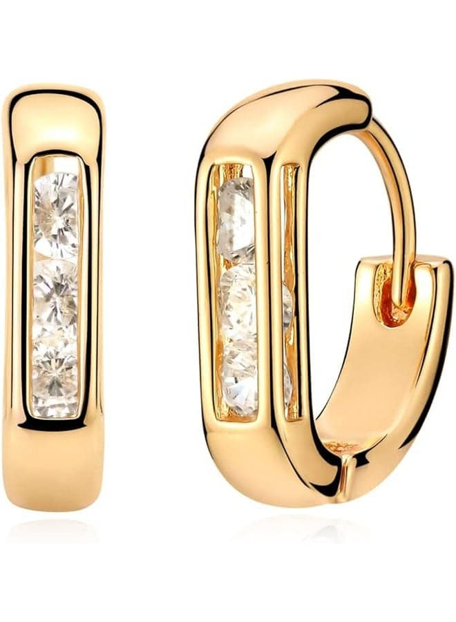 Women Huggie Earrings Gold Hoop Sleeper 14K Gold Filled Small Simple Handmade Hypoallergenic Everyday Jewelry