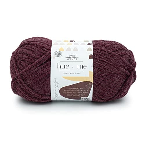 Lion Brand Yarn, Hue + Me Chunky Yarn for Crocheting, Knitting, and Crafts, Crush, 1 Pack