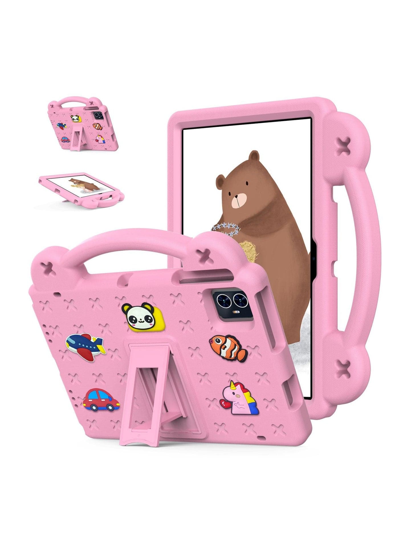Kids Case Blackview Tab 80 10.1-inch 2023 Tablet, Lightweight EVA Shockproof Grip Kid-Friendly Case with Foldable Stand