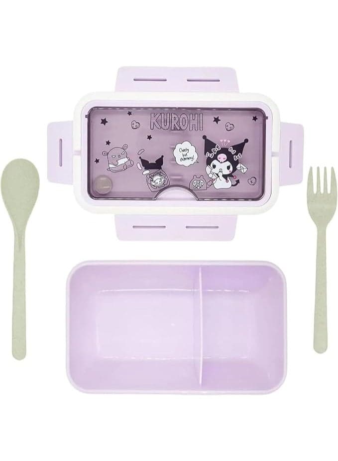 Cute Lunch Box Stackable Bento Lunch Box Container Japanese Lunch Box Leakproof Lunch Container Work Lunch Portion Control Bento Boxes with Fork and Spoon
