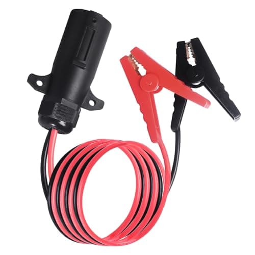 7 Way Trailer Plug to 12V Alligator Clips Cable 10AWG 65FT 7 Pin Trailer Plug to Crocodile Clip Connector for RV Truck Trailer Quick Connect