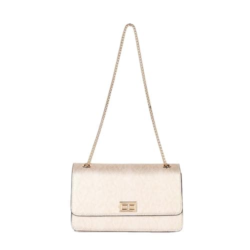 Carlton London Women's Gold Croc-Embossed Chain Shoulder Bag