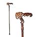 Hand Carved Wooden Walking Cane with Ergonomic Handle and Rubber Tip for Men and Women Fashionable Unique Walking Stick for Seniors 37 inch Elephant