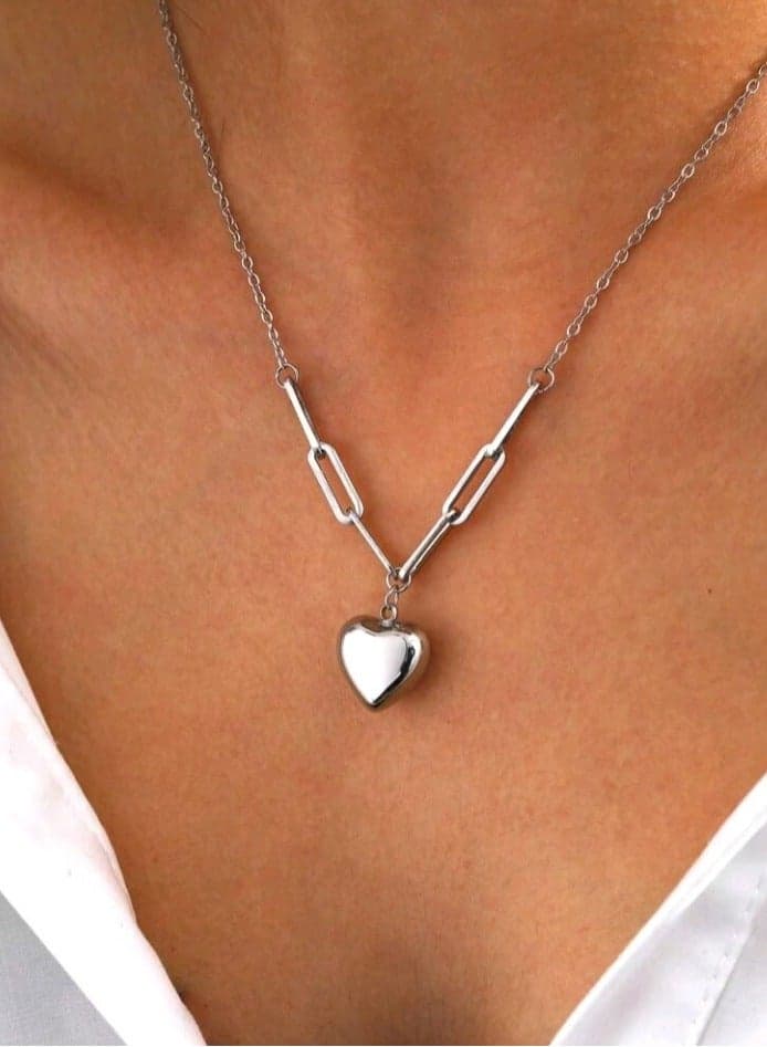 Trendy Stainless Steel Silver Plated Necklace For Women