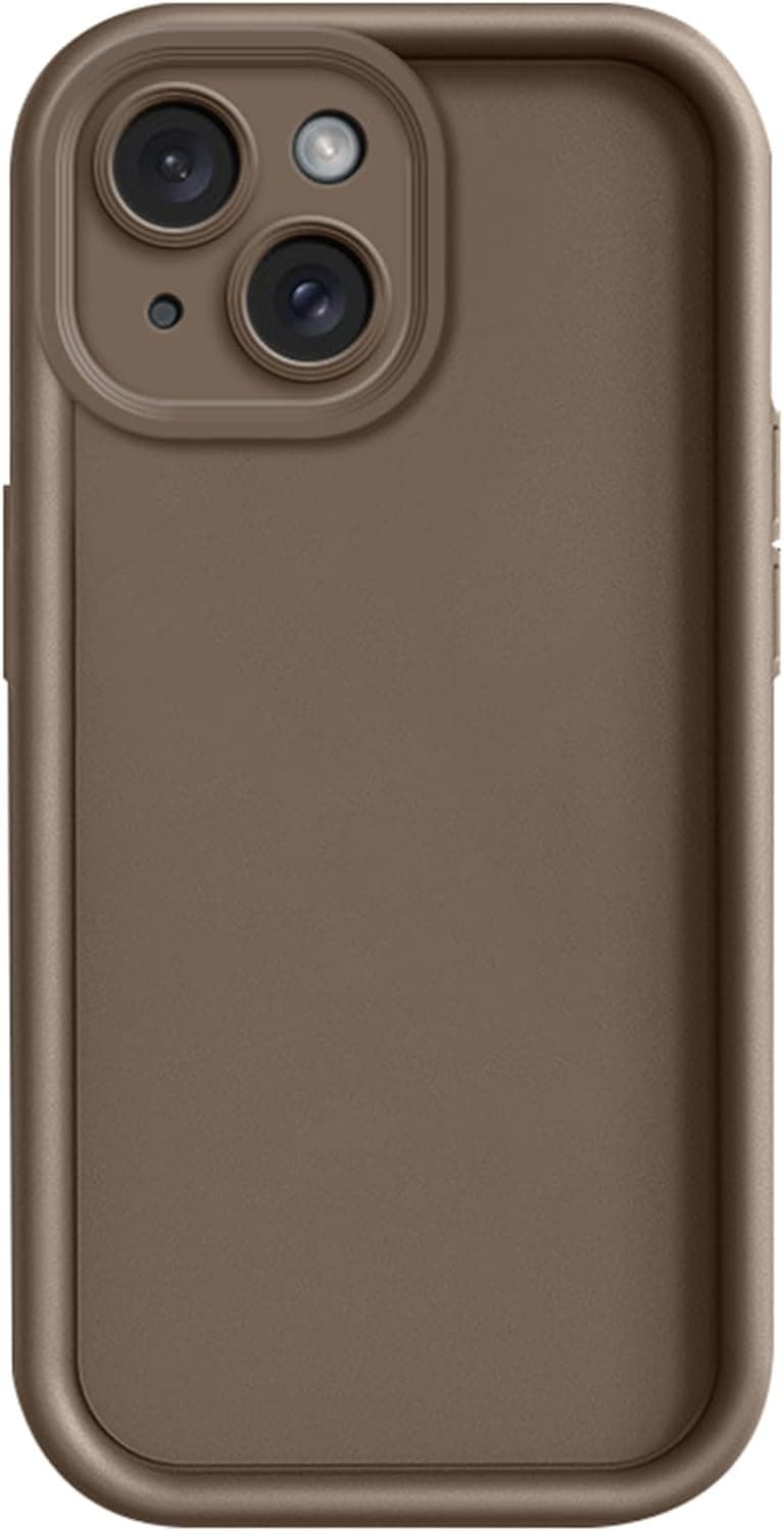 Scalebee Back Cover for Apple iPhone 14 Soft and Flexible Matt Finish Anti Slip Scratch Proof Camera Protection Silicon Phone Case (Brown)