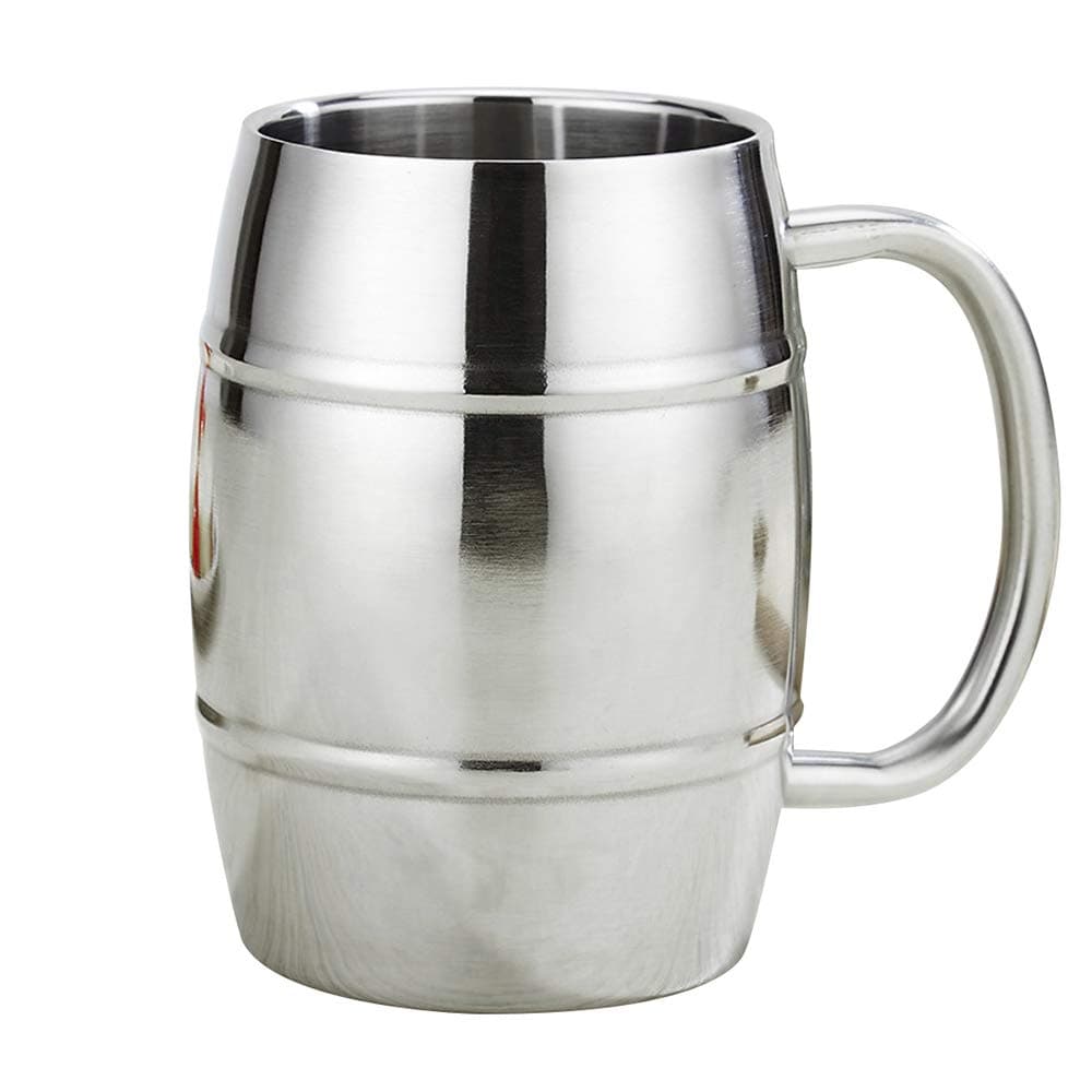 N2 Barrel Design Double Wall Steel Beer Coffee Desk MugPremium Double Wall Insulated Travel CupTravel Tumbler Cup 16 Ounce cup