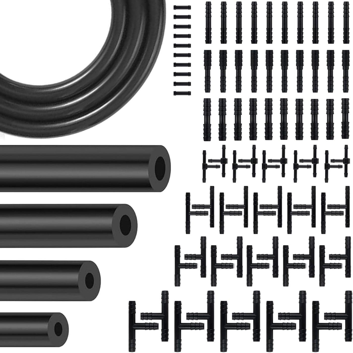 Vacuum Hose Automotive Kit, 6.6FT Silicone Vacuum Lines with 80 Connectors