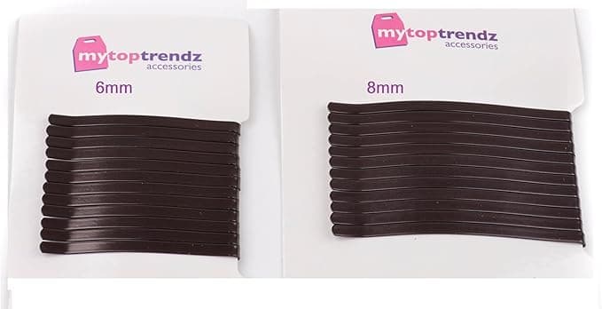 Mytoptrendz 12 Pcs Bobby Hair Pins Extra Long Flat Wide Curved Hair Clip Jumbo Metal Hair Grip Slides for Women Girls Long Thick Hair Style GOLD8cm
