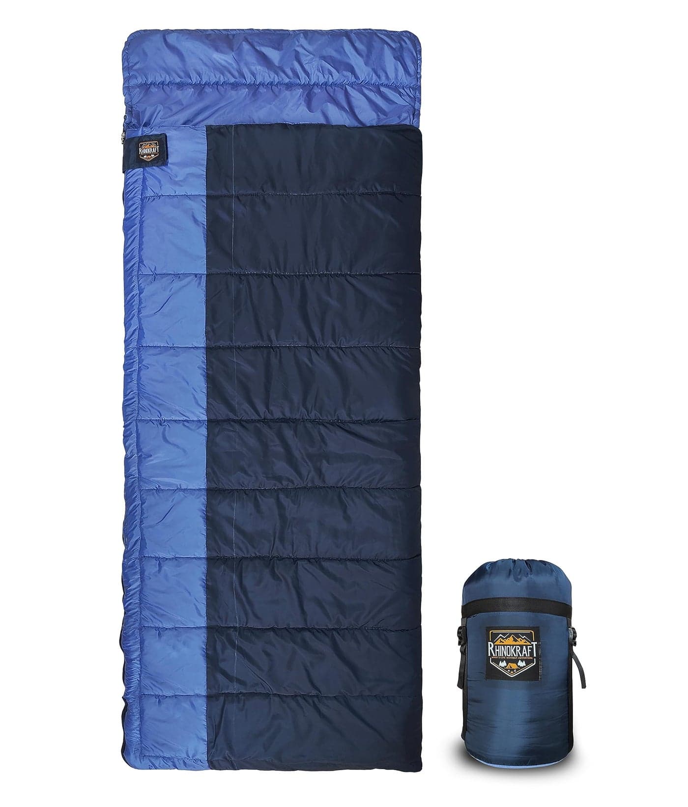 RhinoKraft Camping Sleeping Bag - 3 Season Warm & Cool Weather - Summer, Spring, Winter, Lightweight, for Adults & Kids - Camping Gear Equipment, Traveling and Outdoors