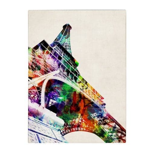 Trademark Fine Art Eiffel Tower Canvas Art by Michael Tompsett, 14 by 19-Inch