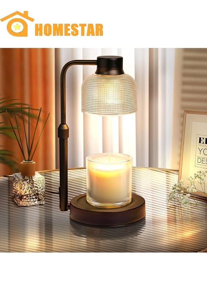 Candle Warmer Lamp with Timer, Height Adjustable for Jar Scented Candles, Adjustable Brightness, Suitable for Home Decor, House Warming Gifts