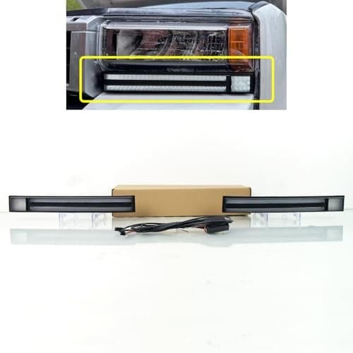 ECAHAYAKU LED DRL Front Bumper Fog Light Fit For 2024 2025 Toyota Land Cruiser Prado 250 LC250 Daytime Running Light With Amber Turn Signal Driving Light LC250 Accessories