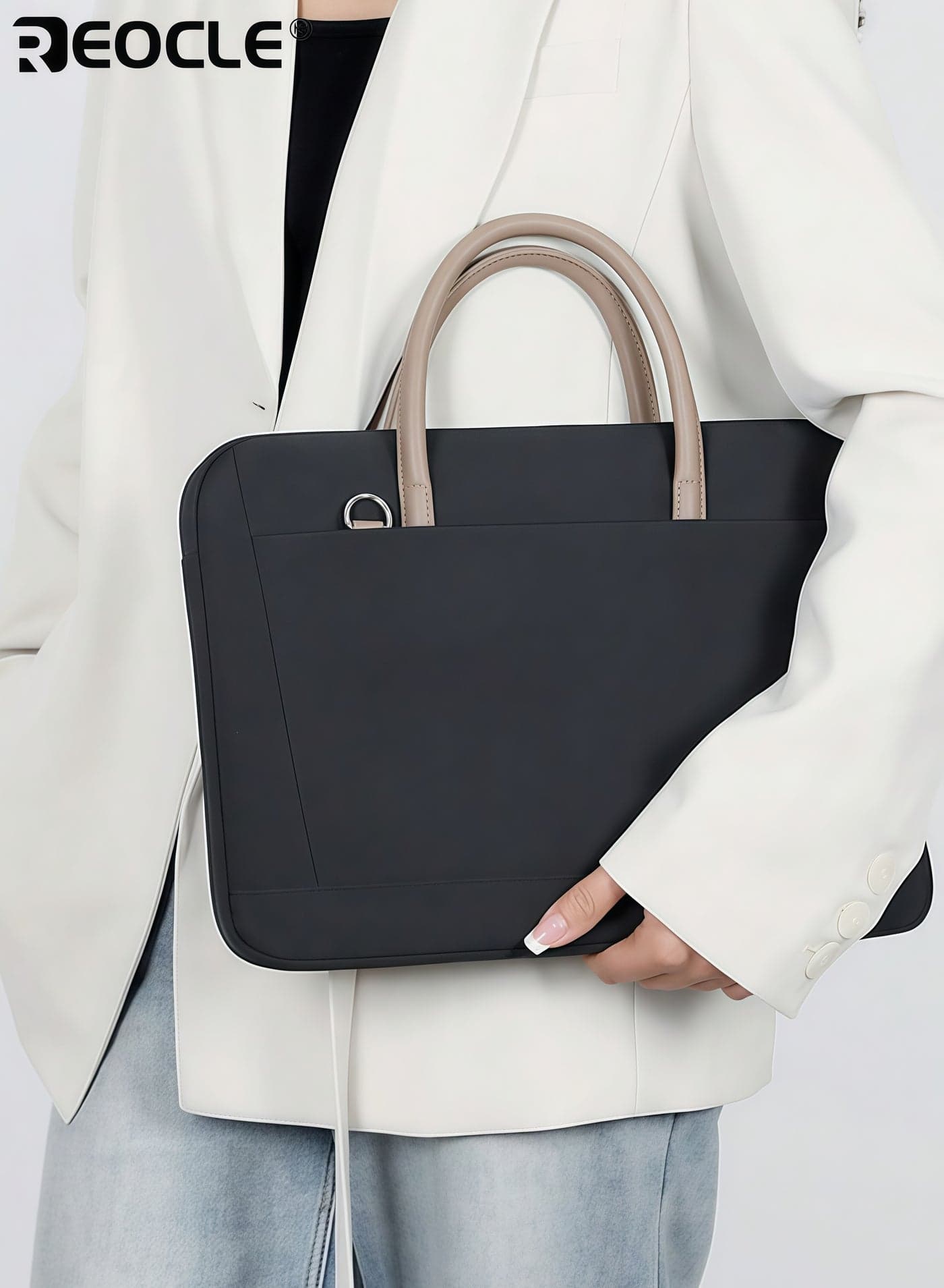 Unisex Laptop Tote Bag with Convertible Strap & Protective Design Stylish Functional Bag for Work & Daily Commute