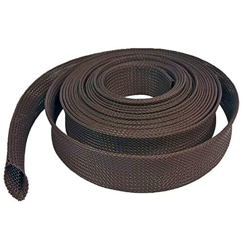 Electriduct 1/4" Chewing Resistant Braided Sleeving Repulsive Hose Wire Mesh Cable Protection Flexible Expandable Wrap - 25 Feet