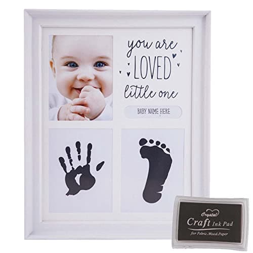 Baby Handprint Footprint Kit Memory Art Frames for Baby Shower Gifts Nursery Decor
