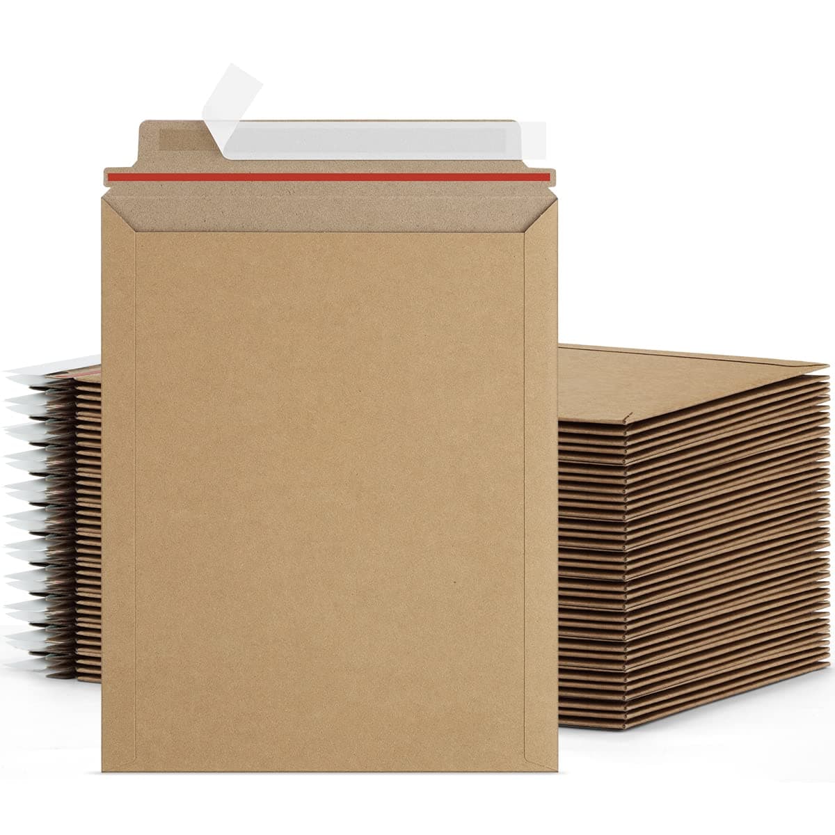 Famagic 9x12 Photo Mailers 50 Pack Brown Self Seal Document Mailers Cardboard Envelopes Stay Flat Photo Envelopes 925 x 1175 Inches