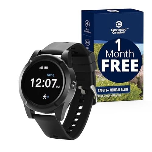 Connected Caregiver Safety 4G Medical Alert System for Seniors Smart Watch Fall Detection 247 Monitor WiFi Locate SOS Button Small Lightweight Call to Activate