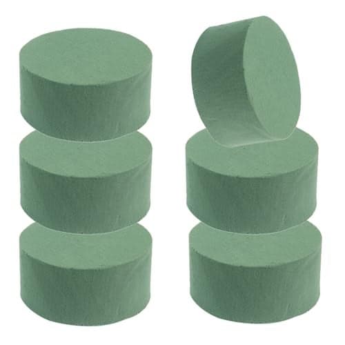 Floral Foam 6 Pack Round 3 Small Green Wet Dry Flower Foams Florist Plant Foam for Artificial and Fresh Flower Arrangement
