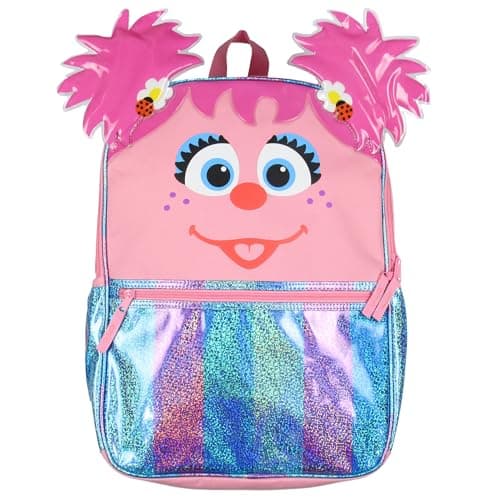 Sesame Street Abby Cadabby Girls Kids School Backpack 17" Cute Book Bag with Padded Adjustable Straps