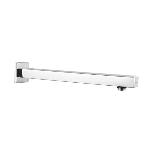 Ruhe 15 Inches Square Shower Arm with Wall Flange, 304-Grade Stainless Steel, Shower Arm for Overhead Showers