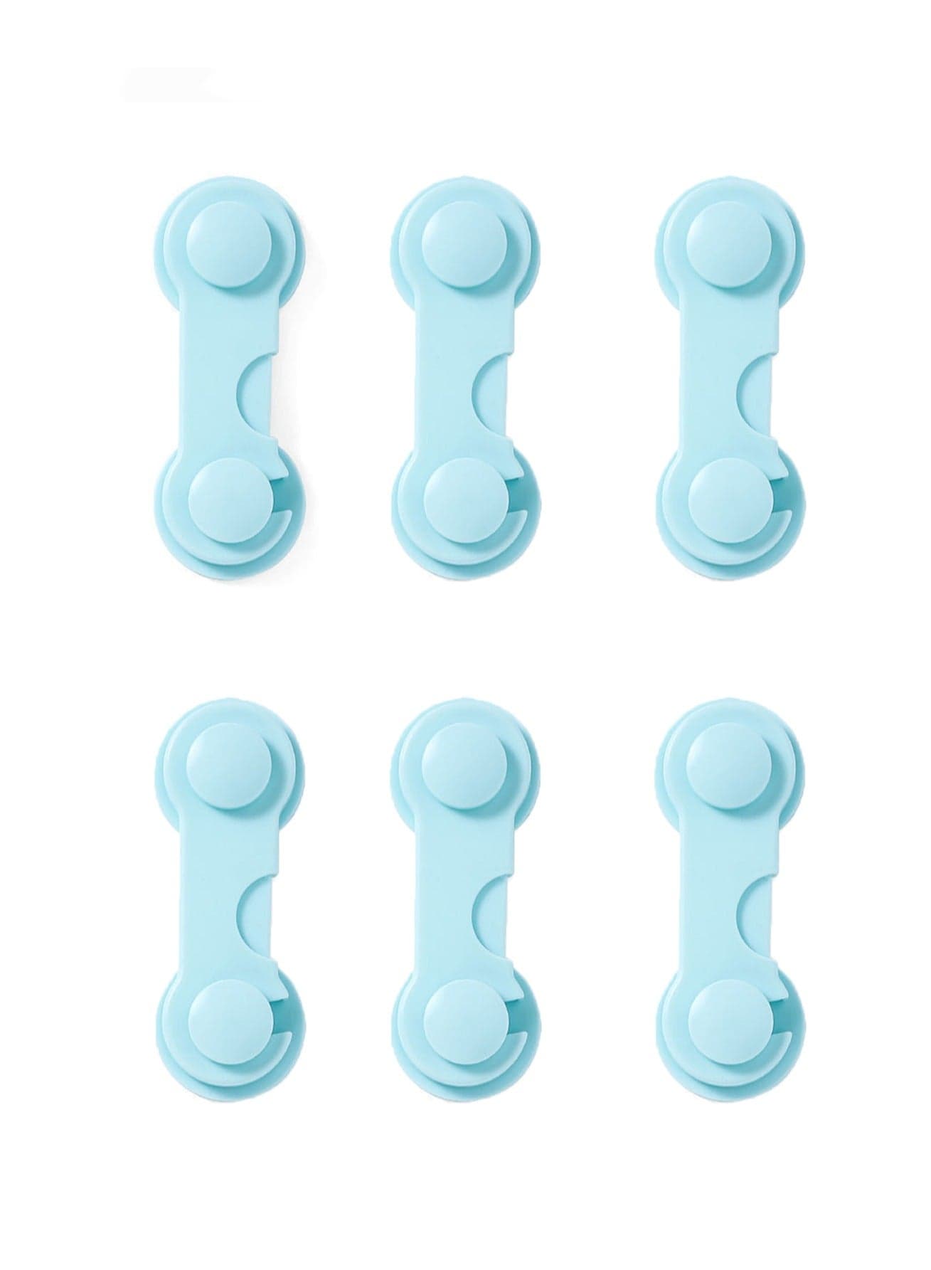 6 Pack Multifunctional Baby Anti-Pinch Drawer Lock Child Safety Lock Baby Protection Children's Products Cabinet Door Easy to Install Lock (Light Blue)