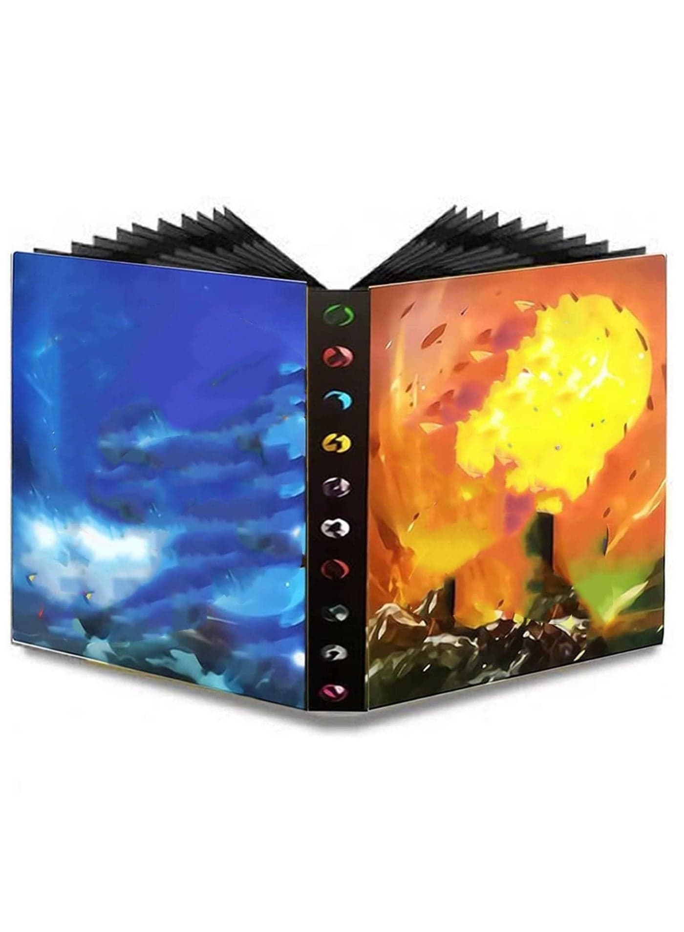 4 Pocket 120 Card Album Book Anime Map Game Cards Collection Holder Binder Folder Top Toys Gift for Kids Boys Girls
